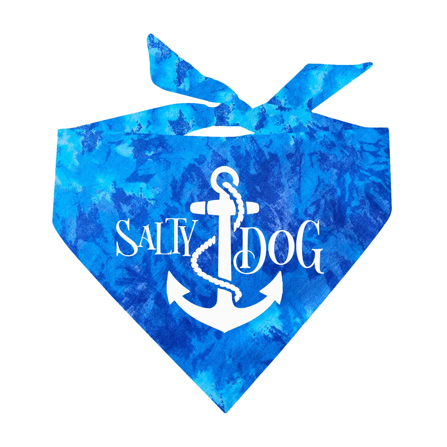 Salty Dog Scrunch Tie Dye Pattern Triangle Dog Bandana