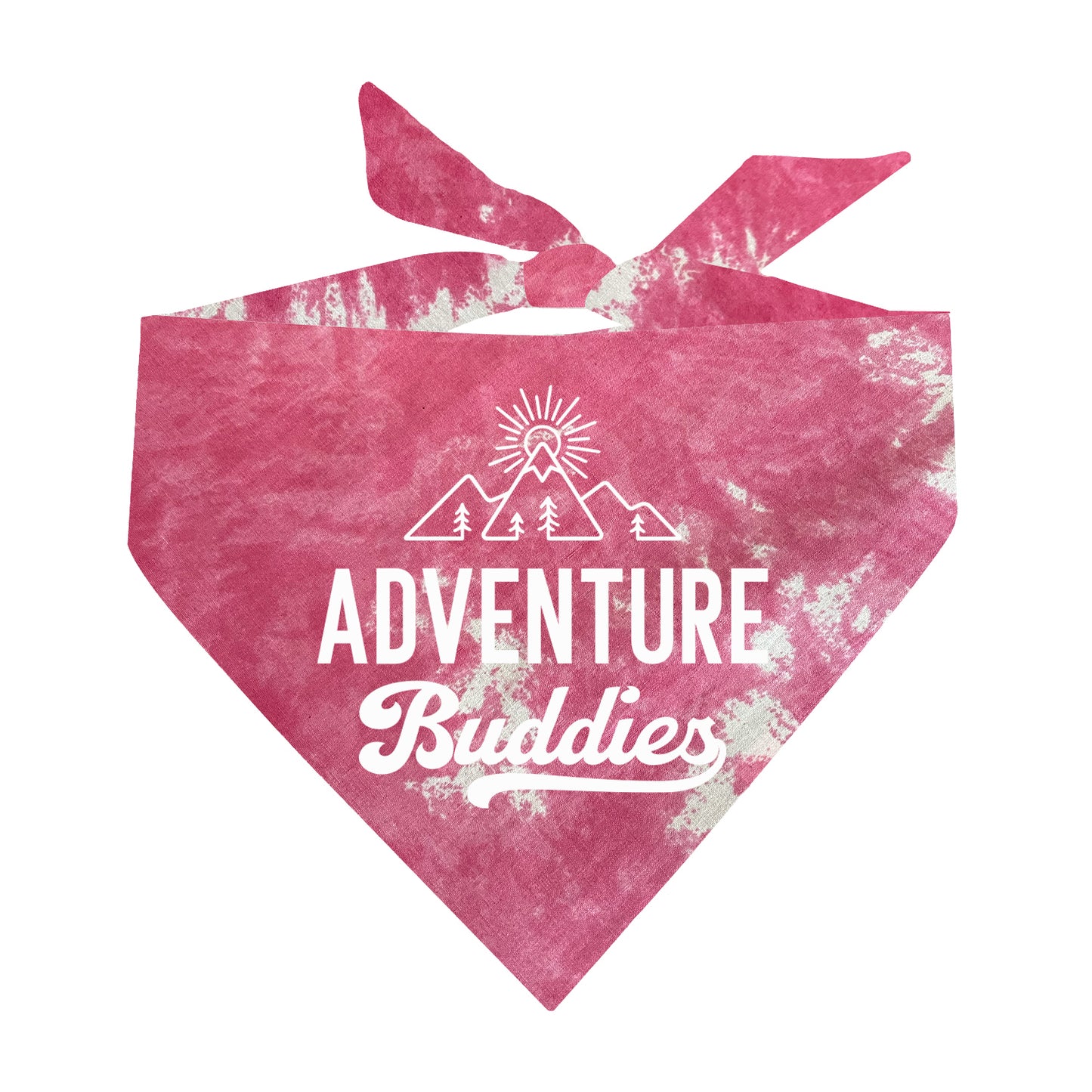 Adventure Buddies Scrunch Tie Dye Triangle Dog Bandana