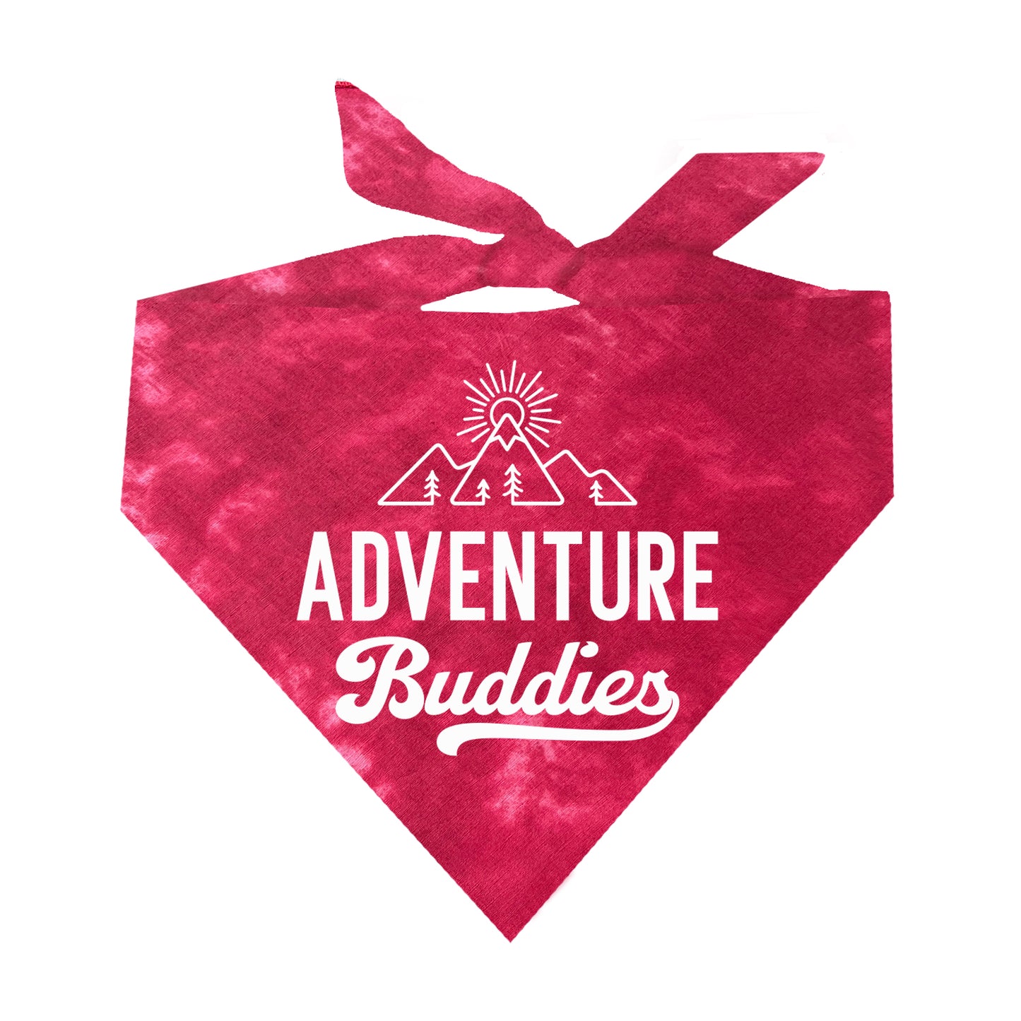 Adventure Buddies Scrunch Tie Dye Triangle Dog Bandana