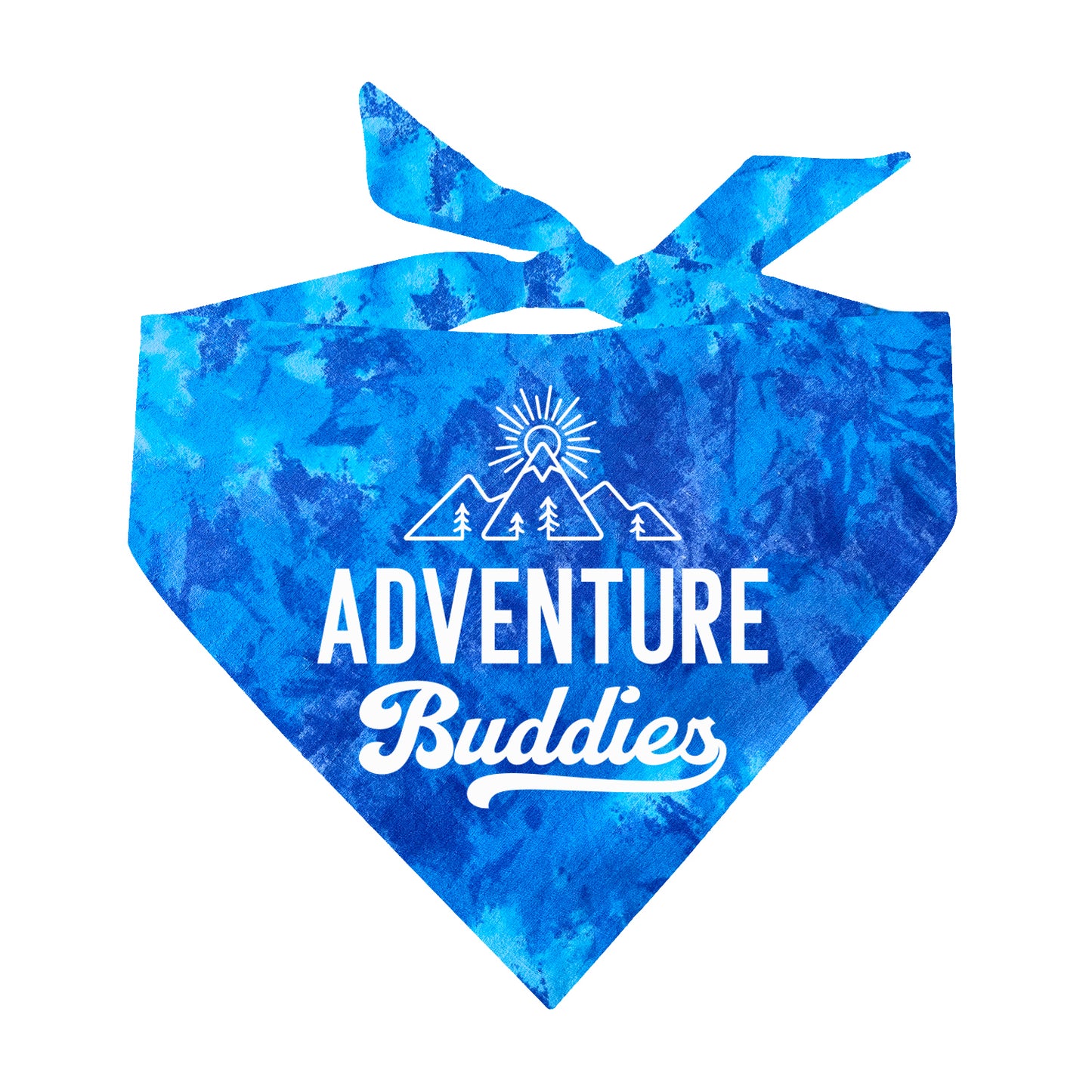 Adventure Buddies Scrunch Tie Dye Triangle Dog Bandana