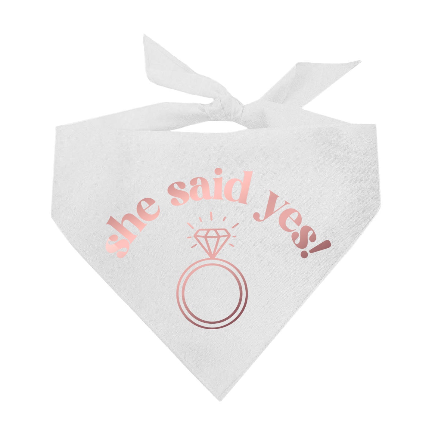 She Said Yes Ring Metallic Dog Bandana