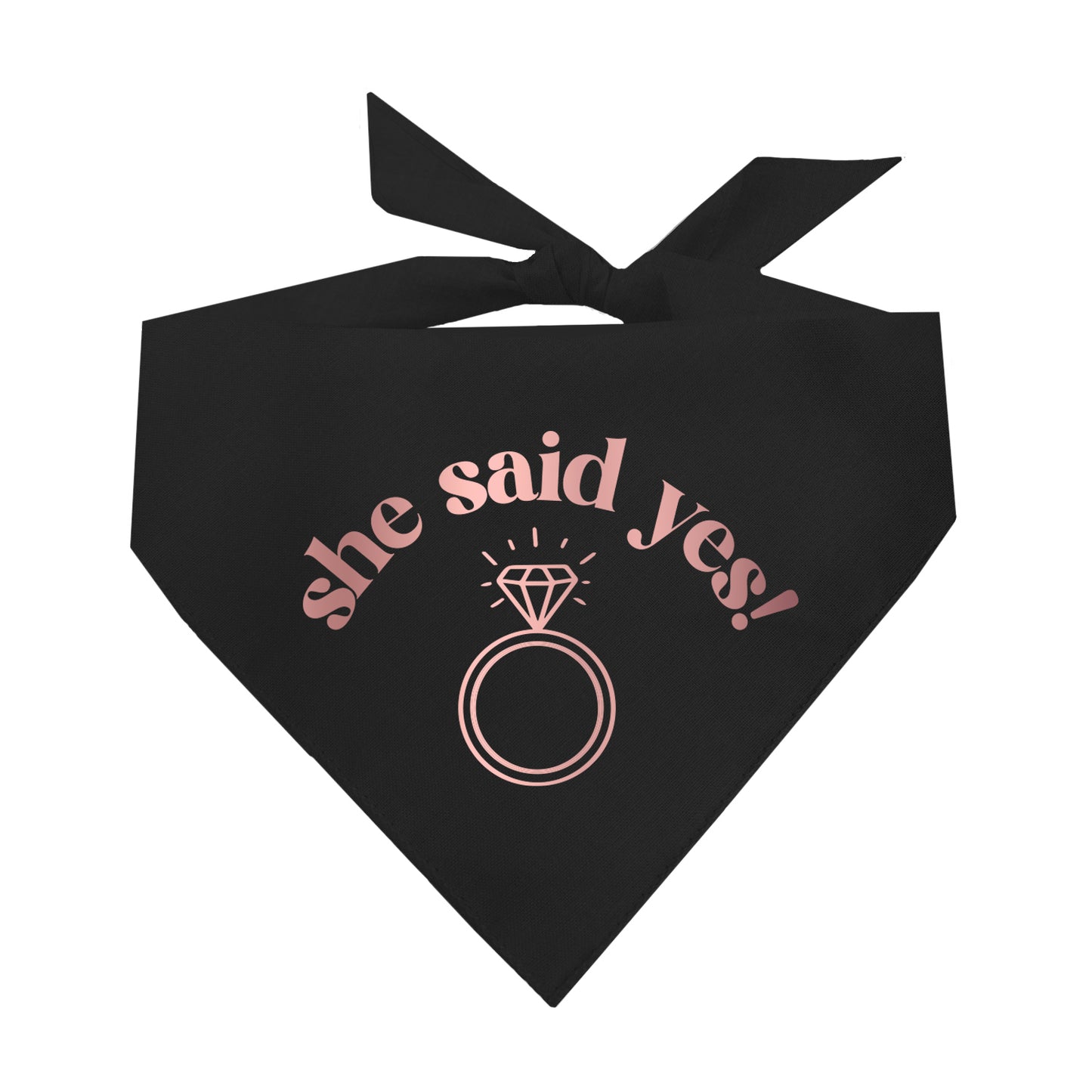 She Said Yes Ring Metallic Dog Bandana