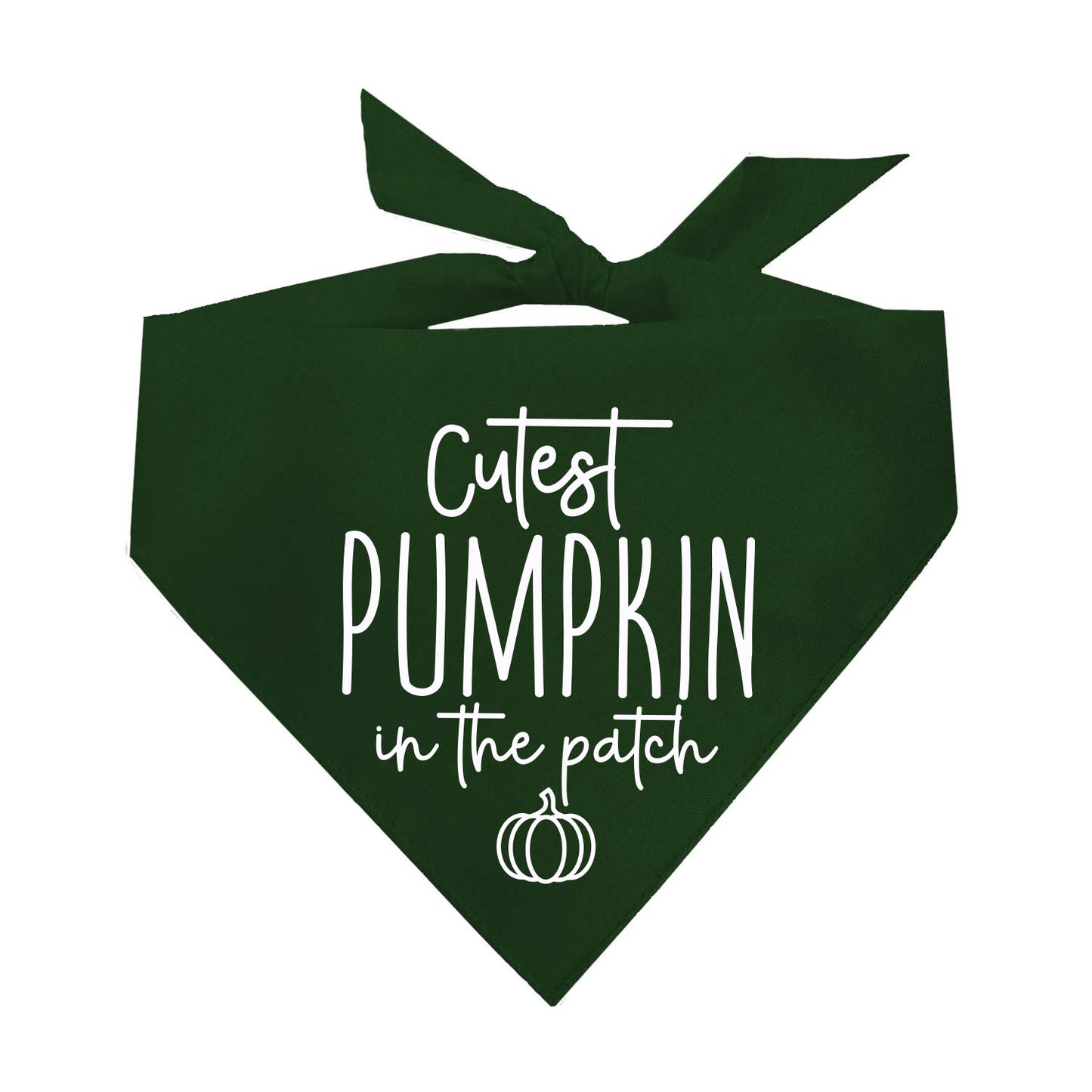 Cutest Pumpkin In The Patch Fall Triangle Dog Bandana (Assorted Fall Colors)