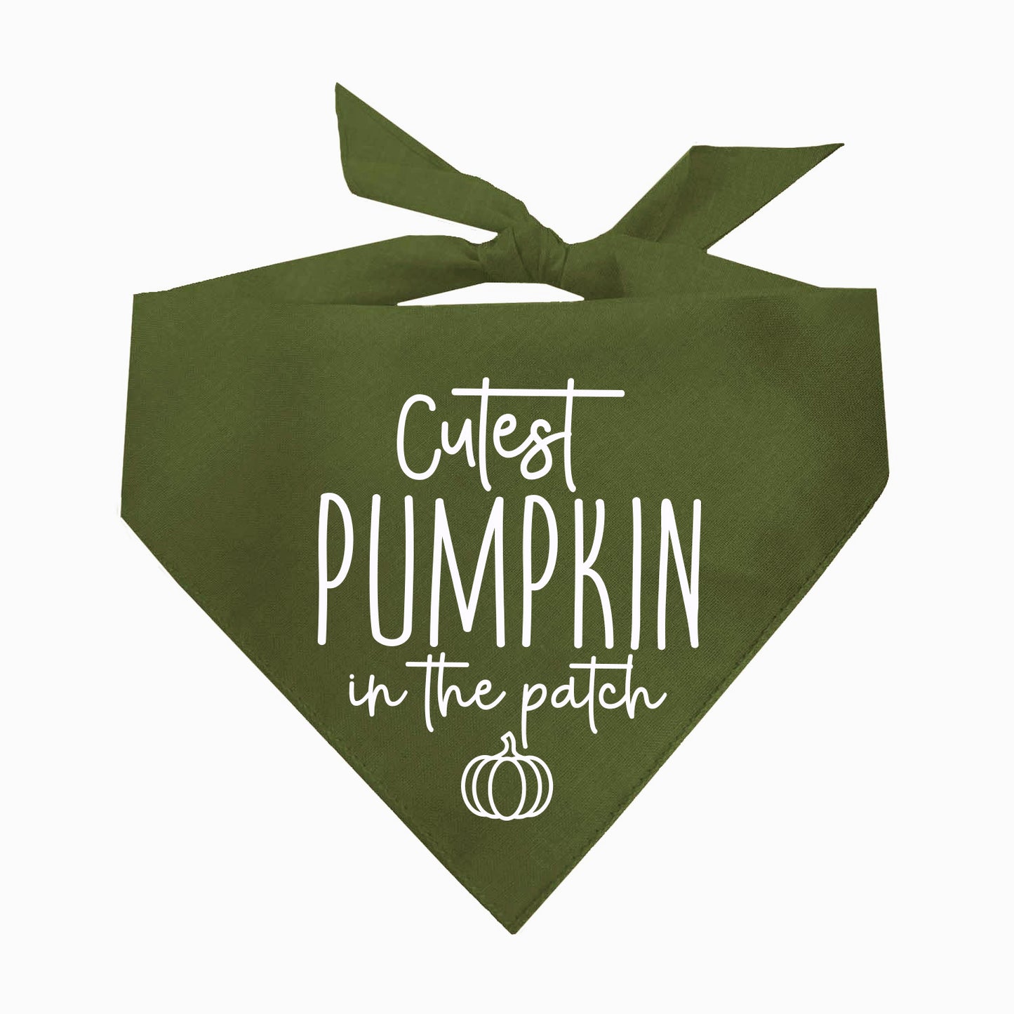 Cutest Pumpkin In The Patch Fall Triangle Dog Bandana (Assorted Fall Colors)