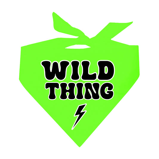 Wild Thing Lightning Bolt Trendy Neon Dog Bandana