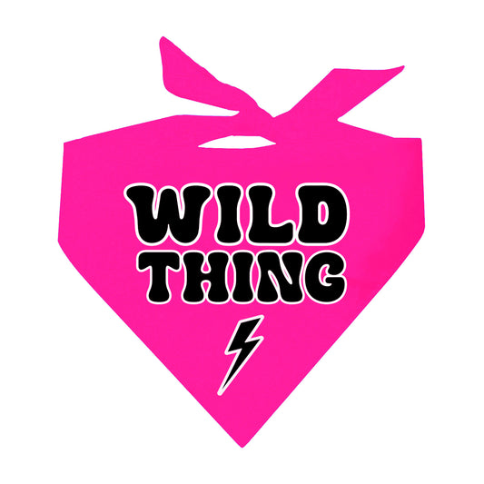 Wild Thing Lightning Bolt Trendy Neon Dog Bandana