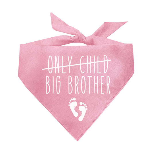 Big Brother with Only Child Crossed Out Pregnancy Announcement Dog Bandana