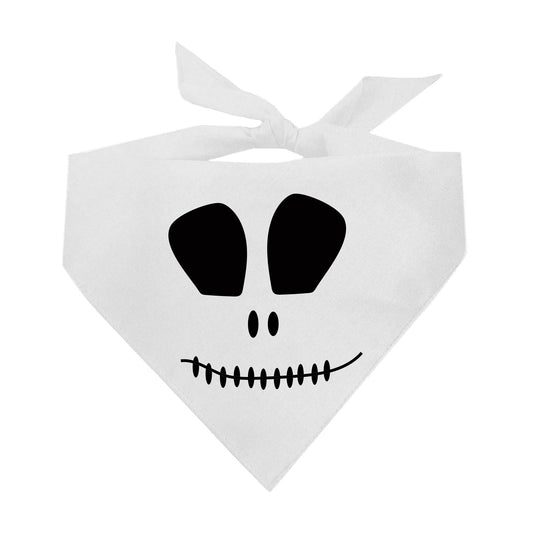 Skeleton Face Triangle Dog Bandana