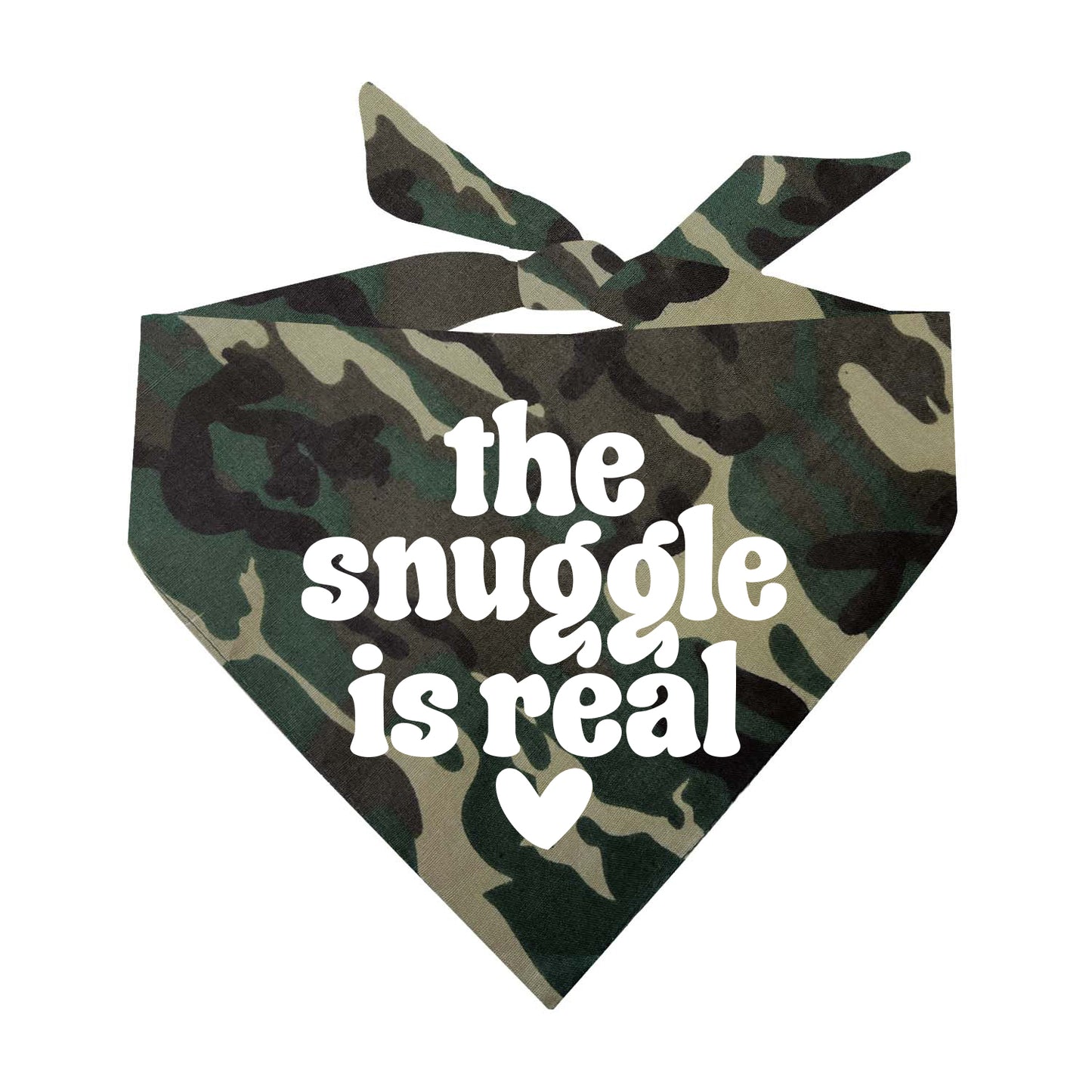 The Snuggle Is Real Valentine's Day Triangle Dog Bandana