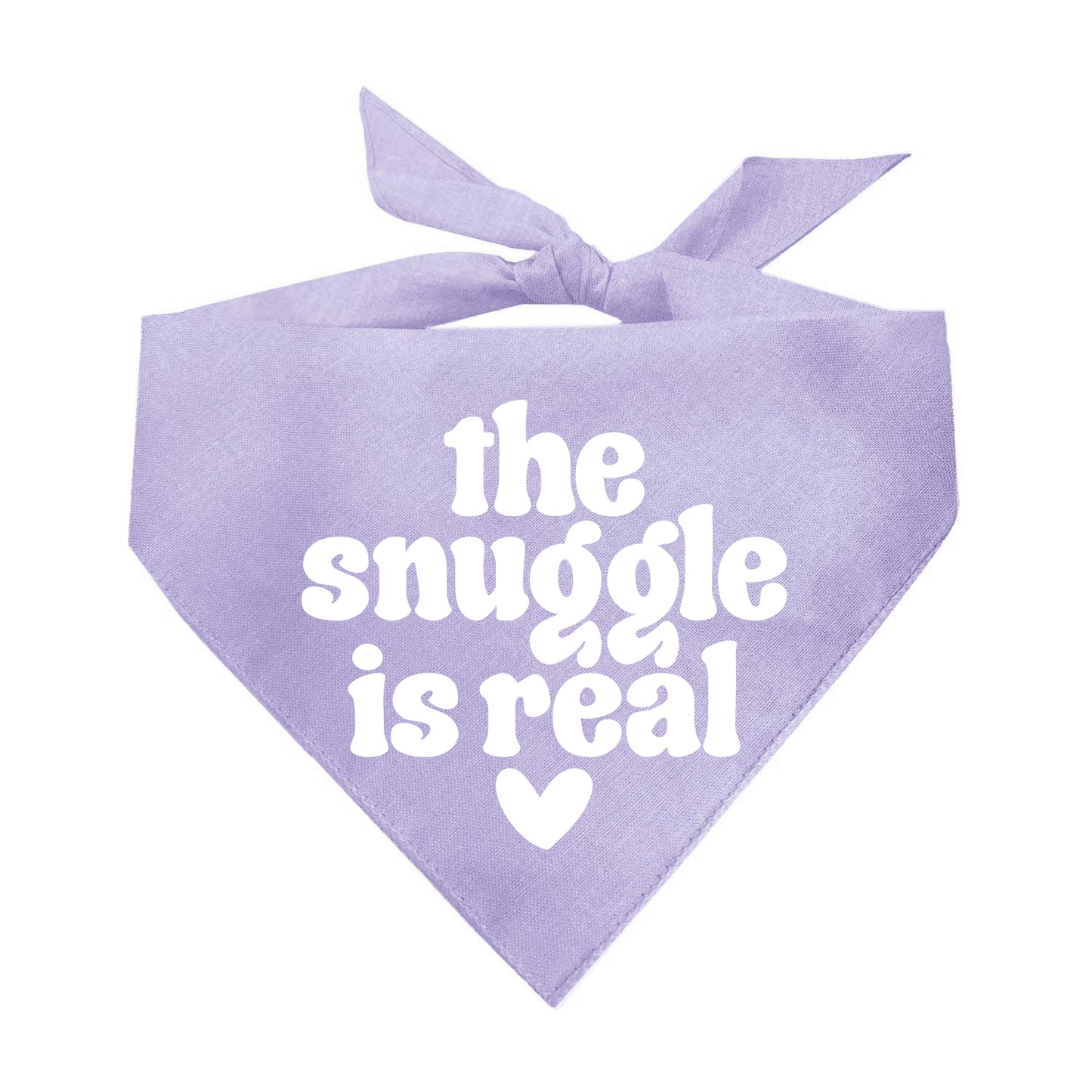 The Snuggle Is Real Valentine's Day Triangle Dog Bandana