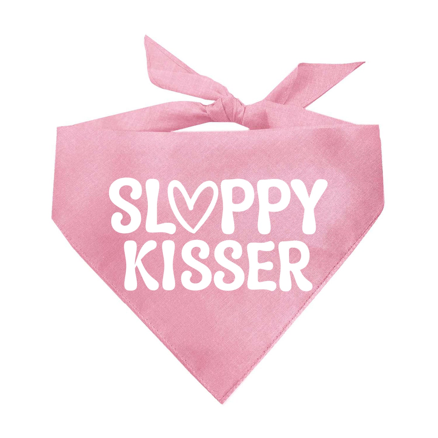 Sloppy Kisser Valentine's Day Triangle Dog Bandana