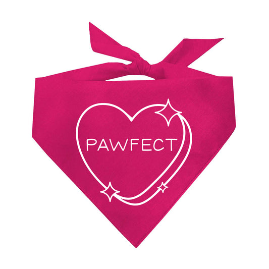 Pawfect Candy Heart Valentine's Day Triangle Dog Bandana