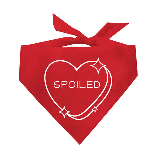 Spoiled Candy Heart Valentine's Day Triangle Dog Bandana