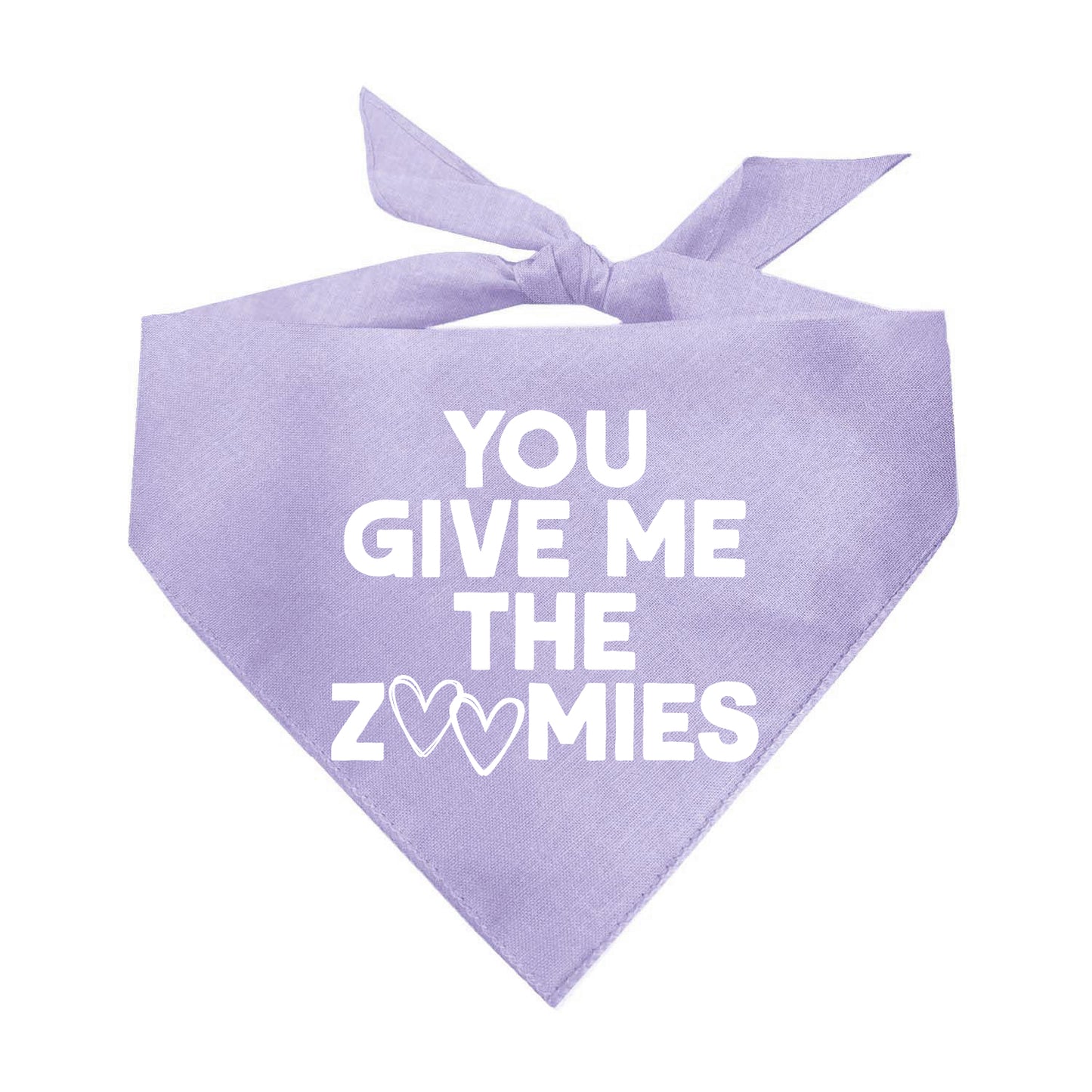 You Give Me The Zoomies Valentine's Day Triangle Dog Bandana