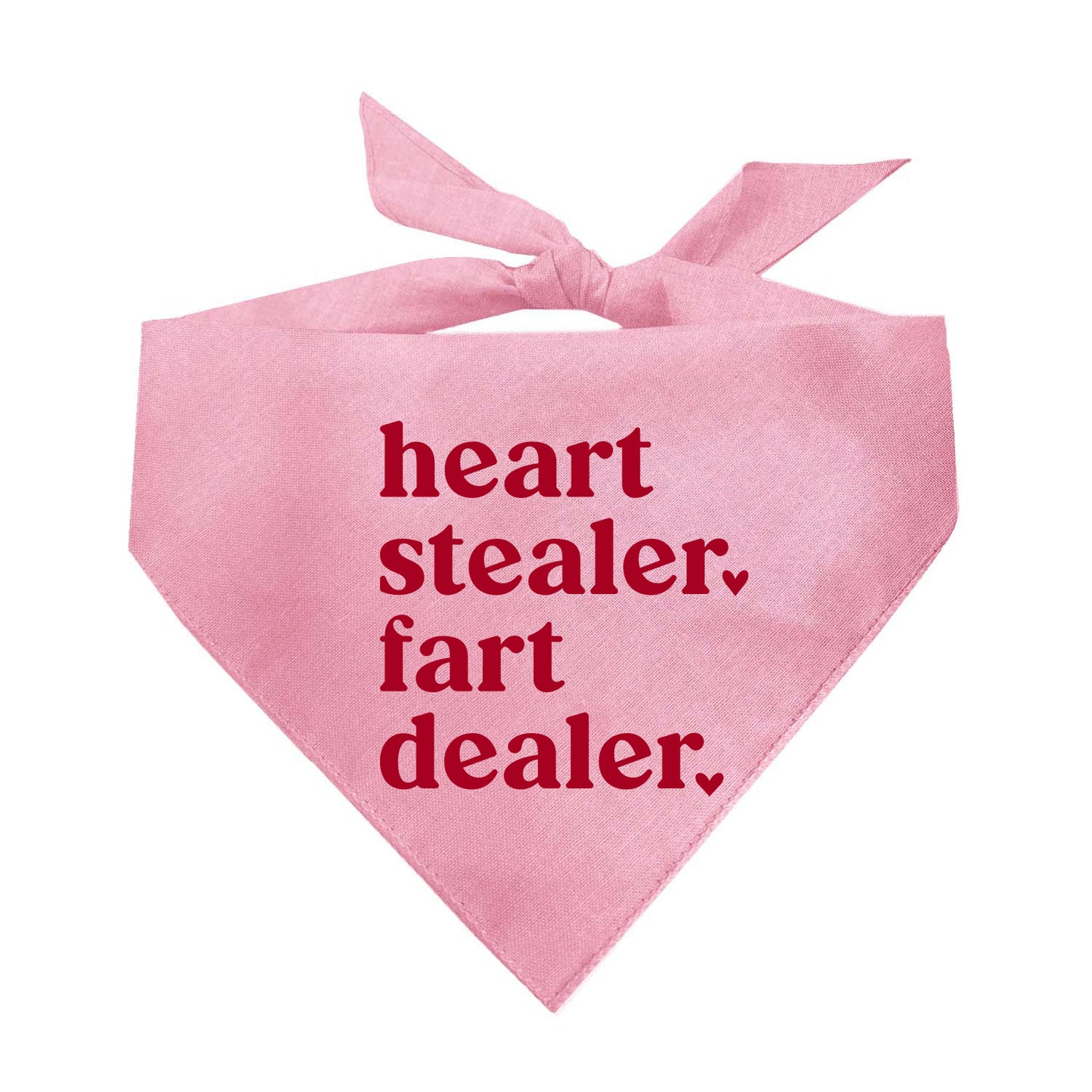 Heart Stealer Fart Dealer Valentine's Day Triangle Dog Bandana