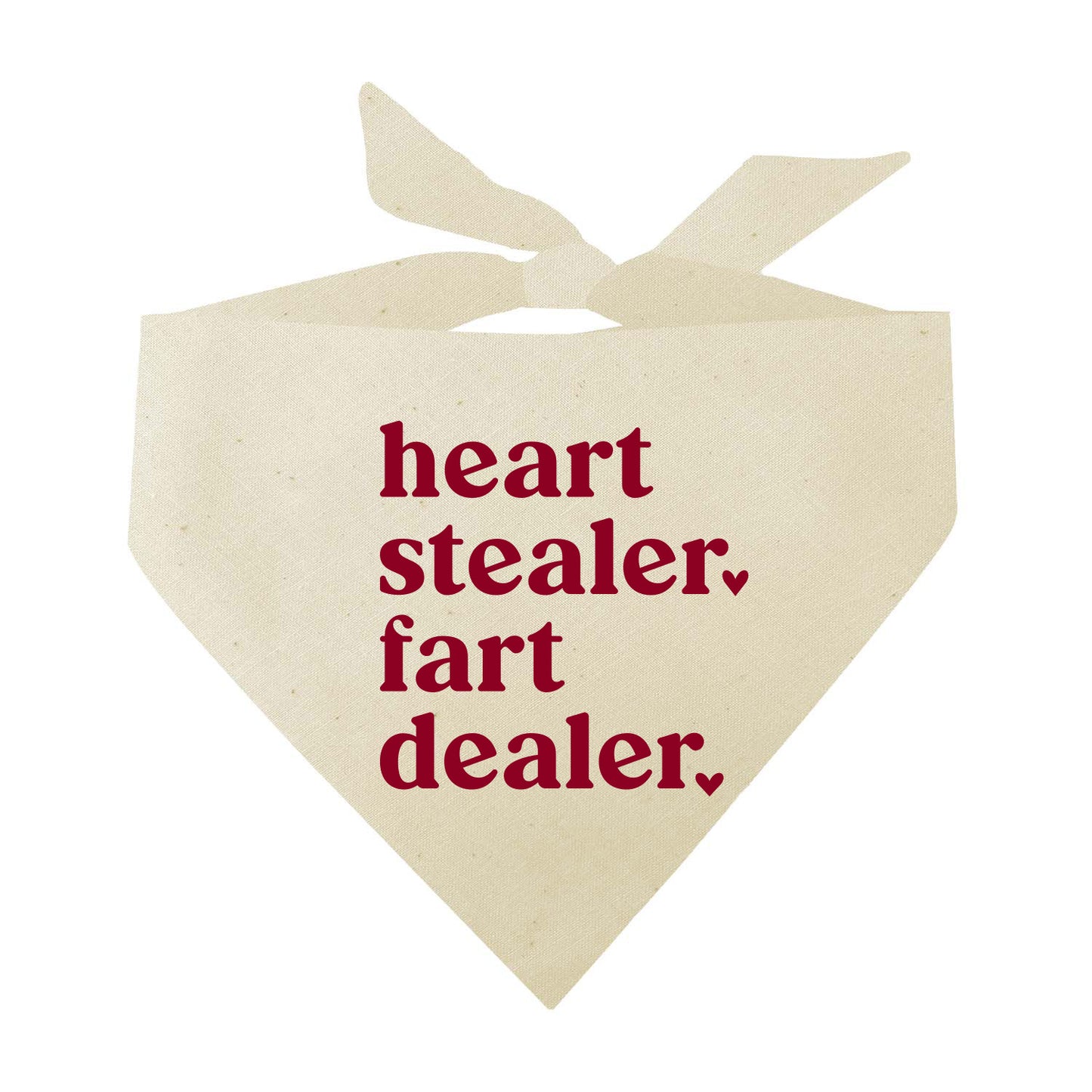 Heart Stealer Fart Dealer Valentine's Day Triangle Dog Bandana