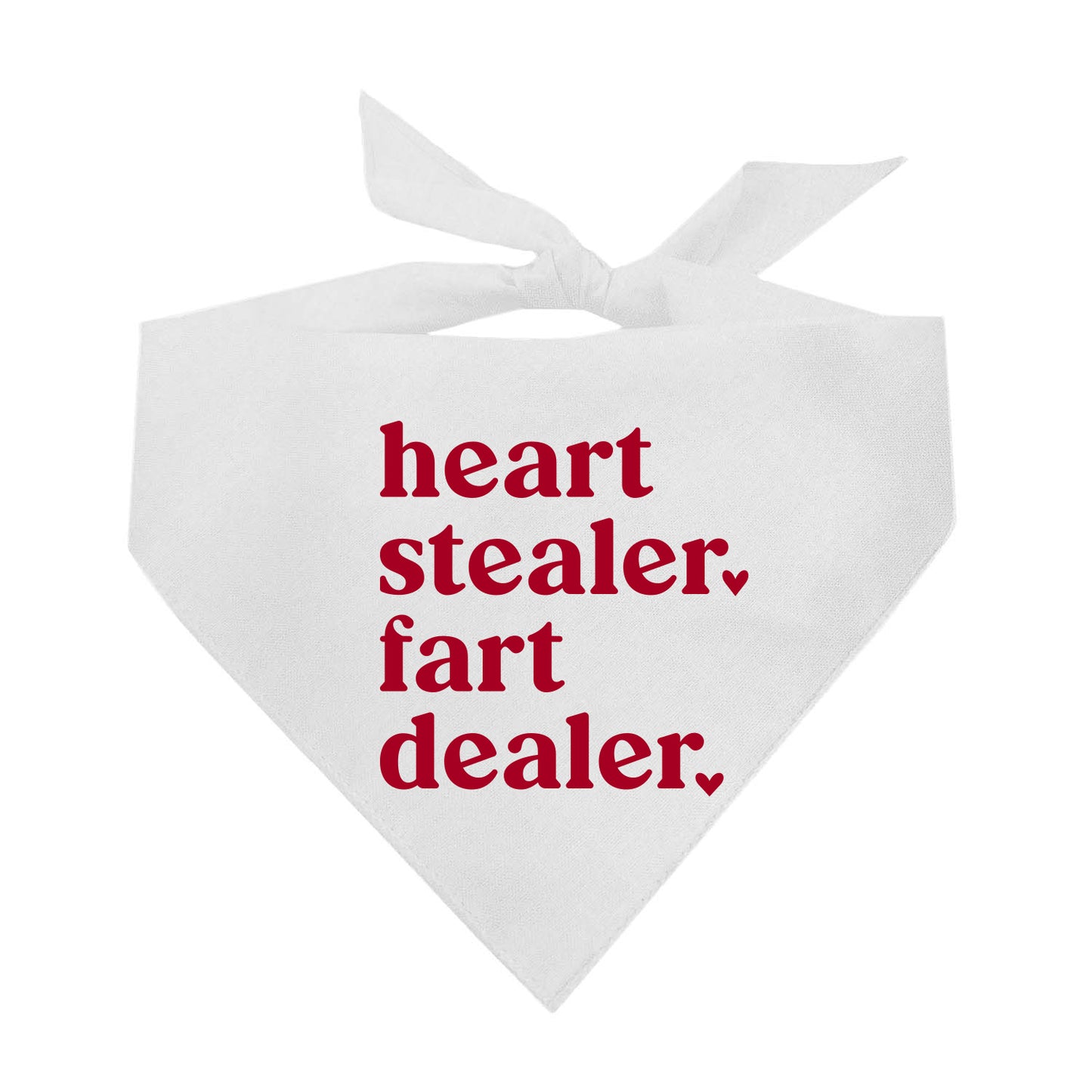 Heart Stealer Fart Dealer Valentine's Day Triangle Dog Bandana