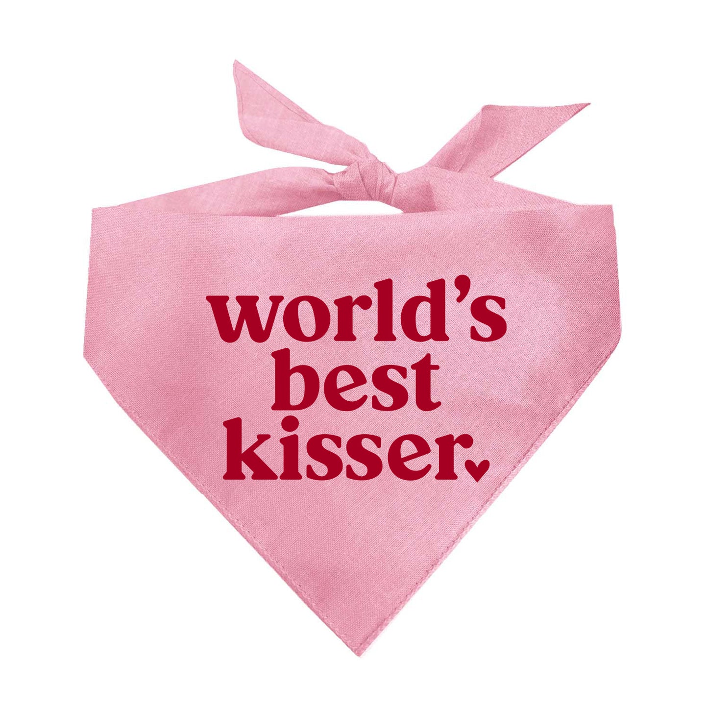 World's Best Kisser Valentine's Day Triangle Dog Bandana