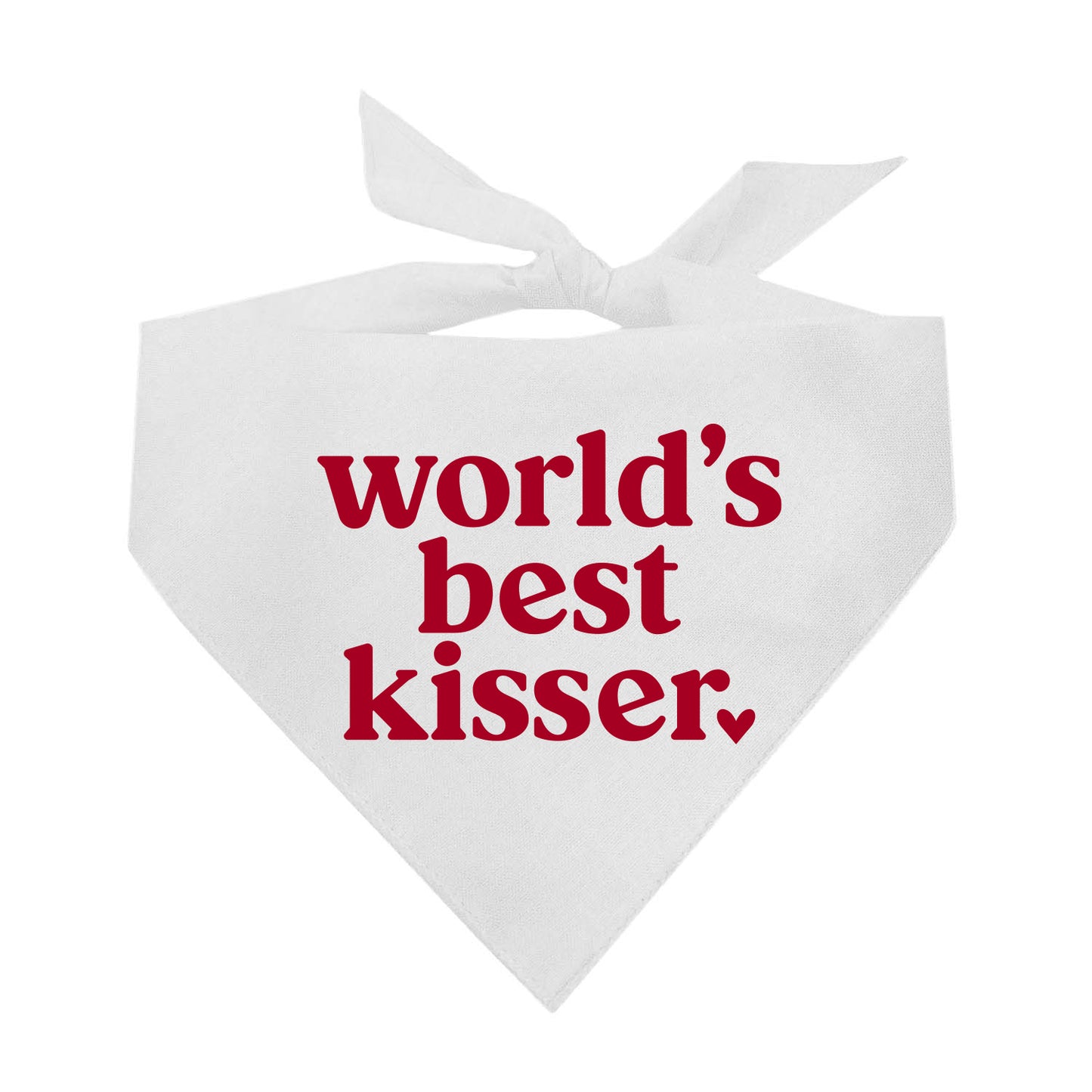 World's Best Kisser Valentine's Day Triangle Dog Bandana