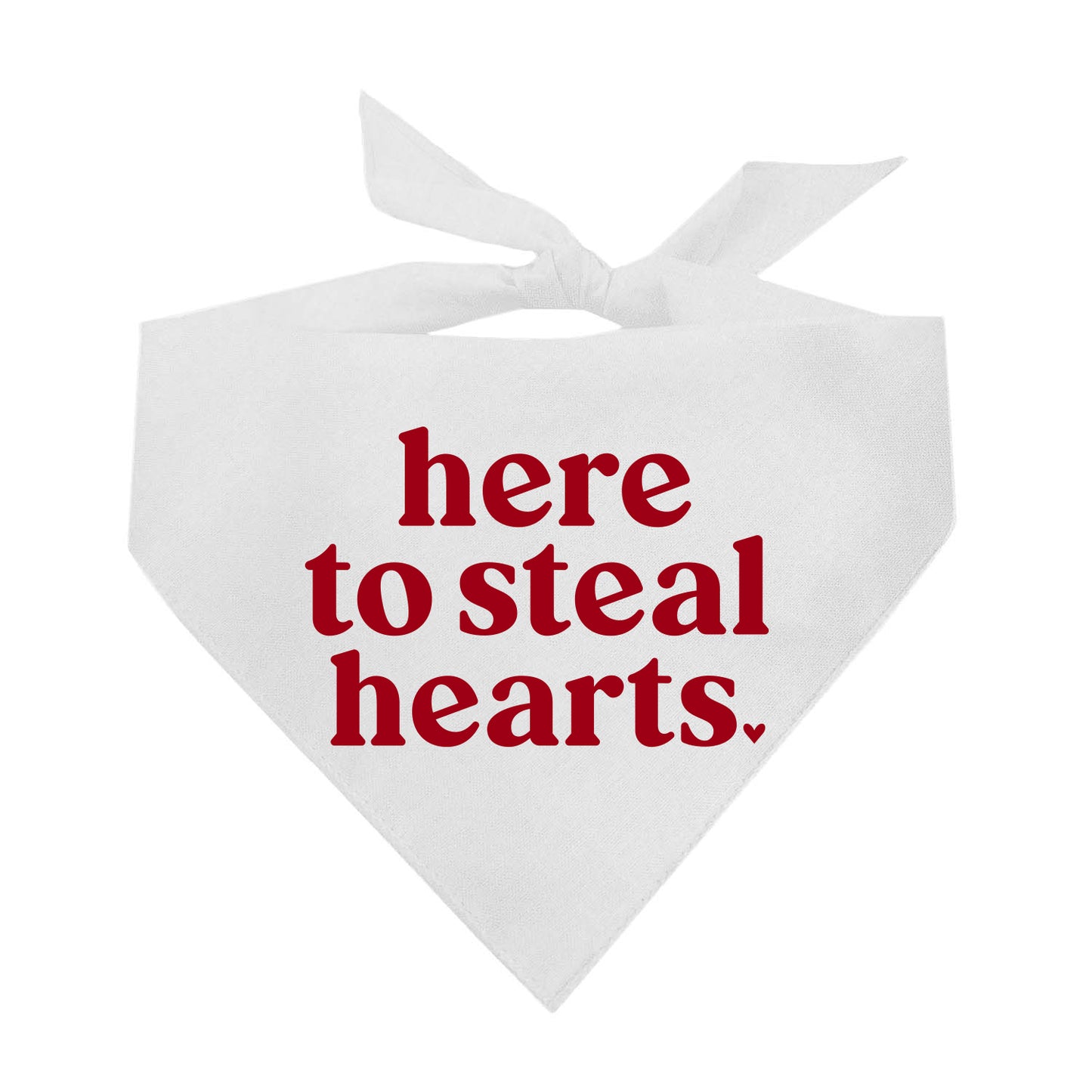 Here To Steal Hearts Valentine's Day Triangle Dog Bandana