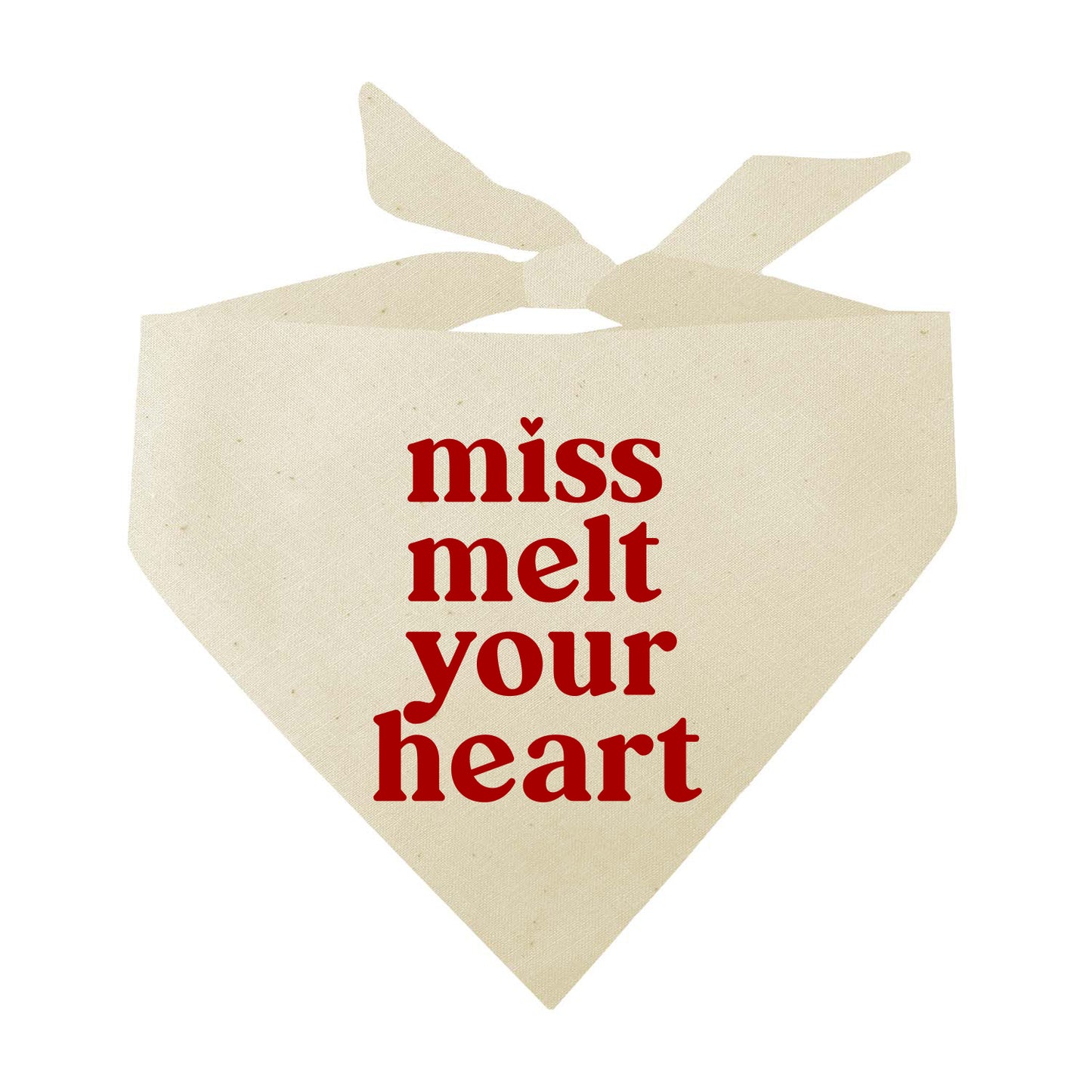 Miss Melt Your Heart Valentine's Day Triangle Dog Bandana