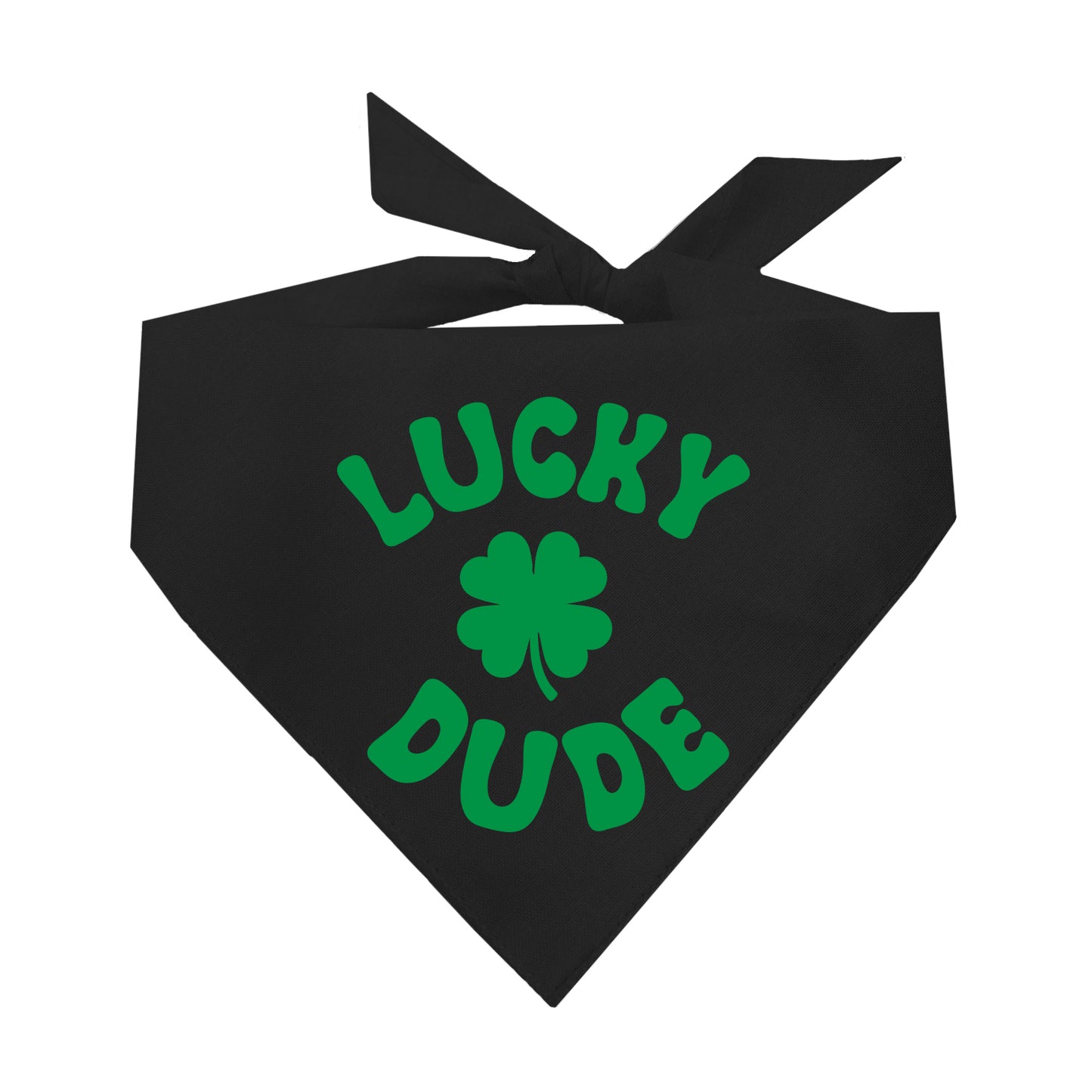 Lucky Dude (Green) St. Patrick's Day Triangle Dog Bandana