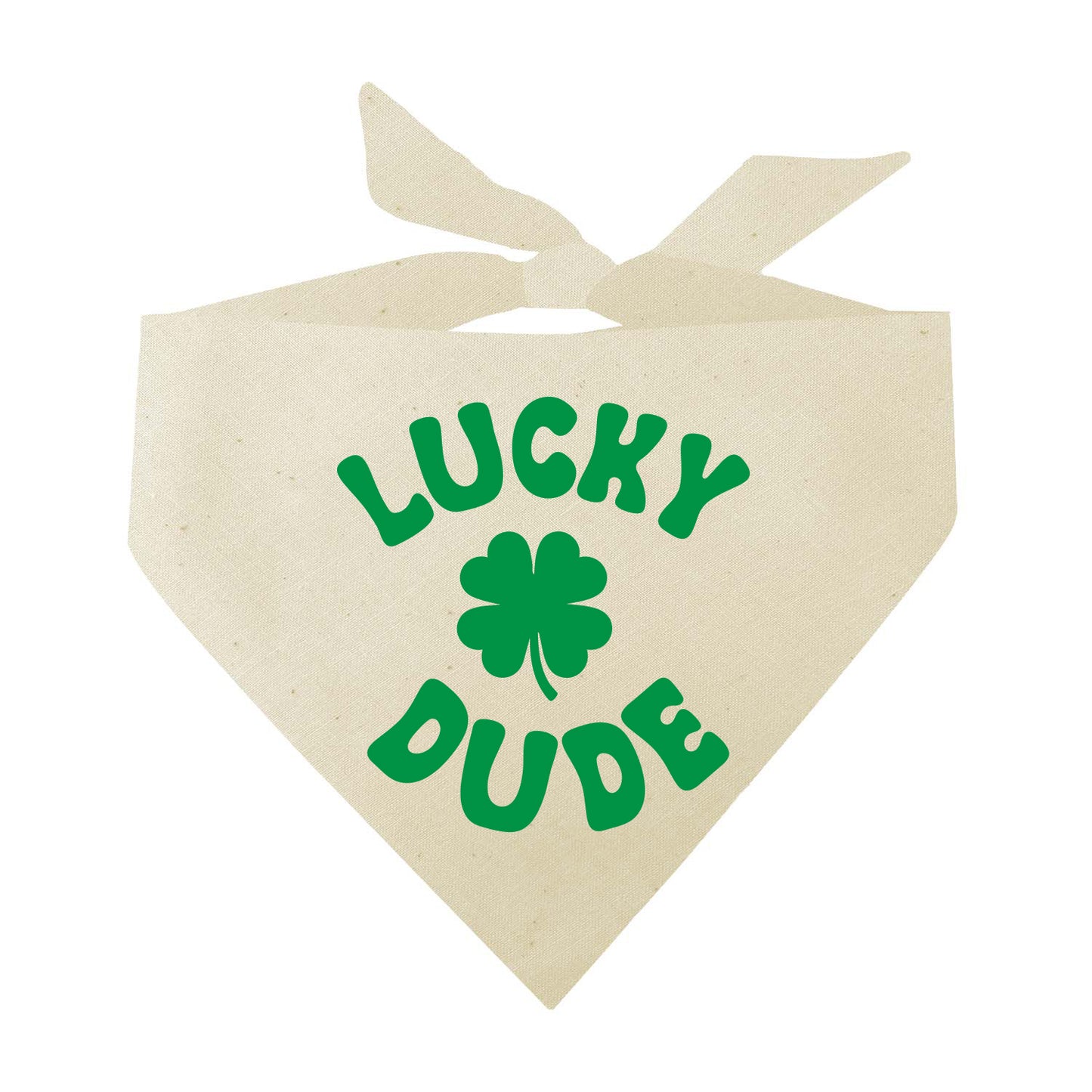 Lucky Dude (Green) St. Patrick's Day Triangle Dog Bandana