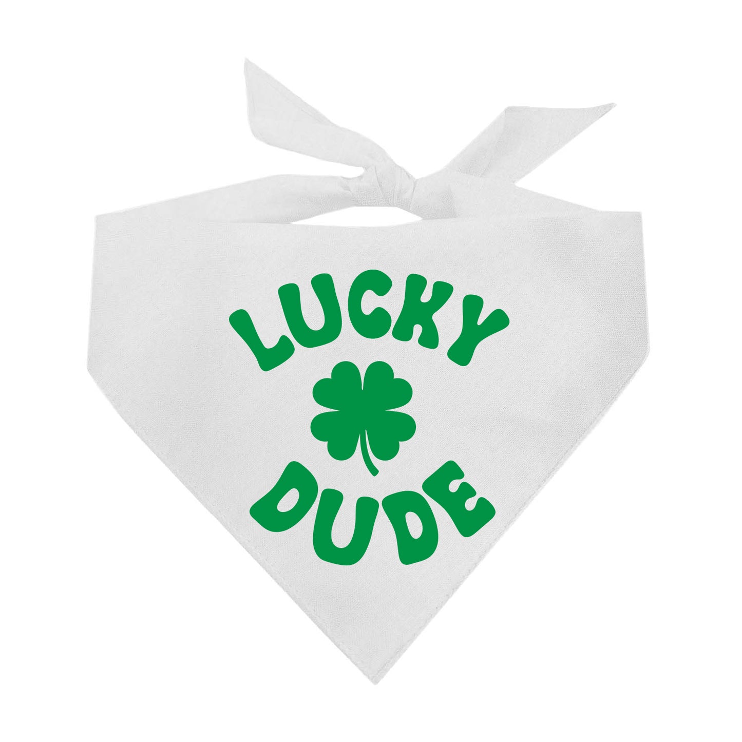 Lucky Dude (Green) St. Patrick's Day Triangle Dog Bandana