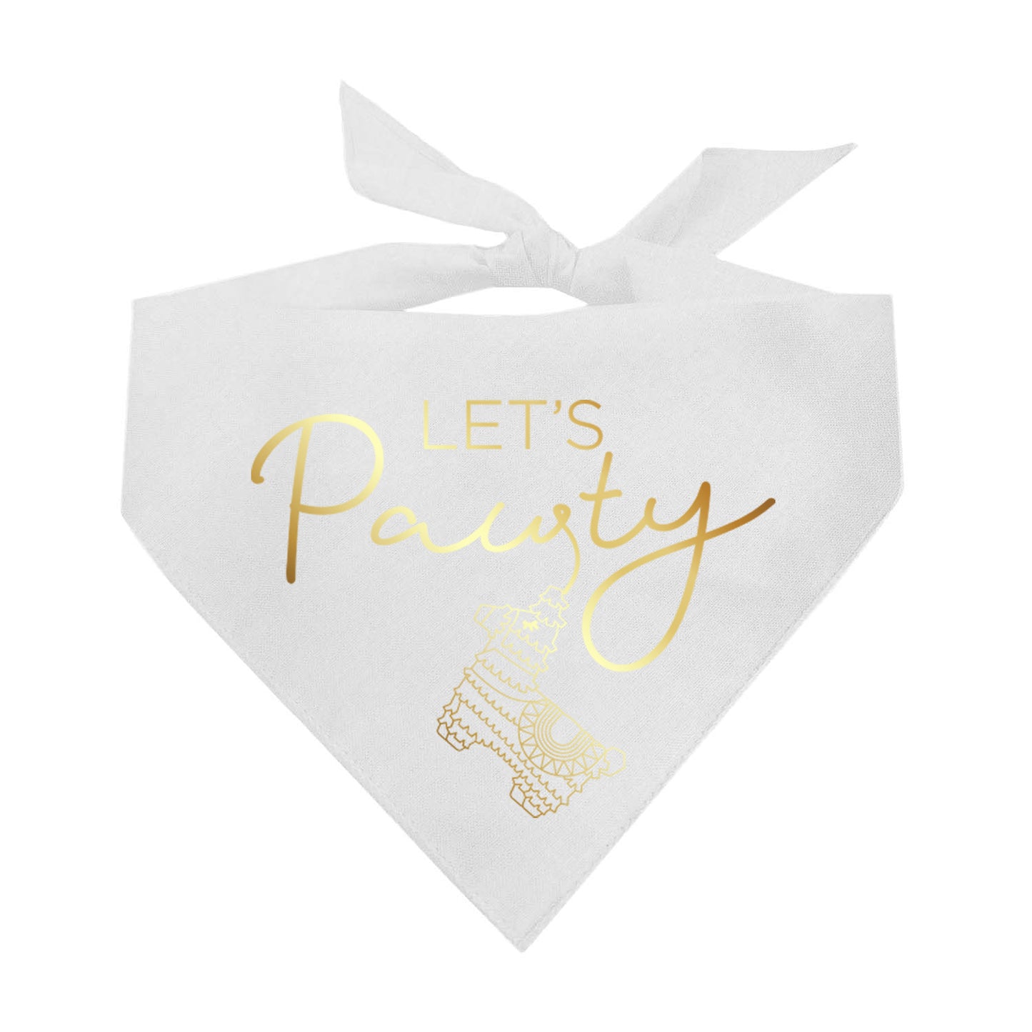 Let's Pawty Metallic Dog Bandana