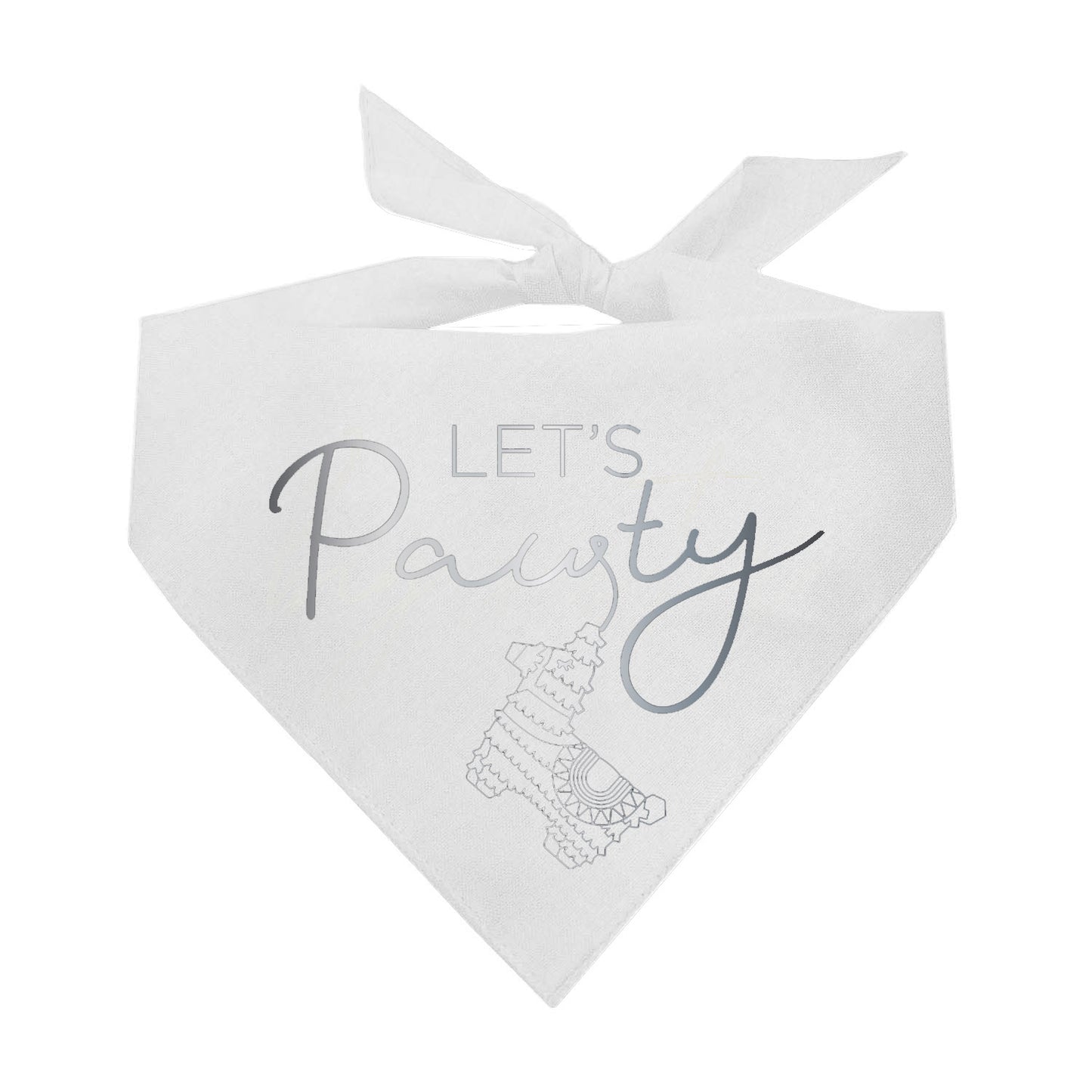 Let's Pawty Metallic Dog Bandana