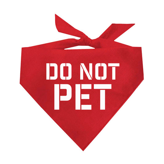 Do Not Pet Triangle Dog Bandana