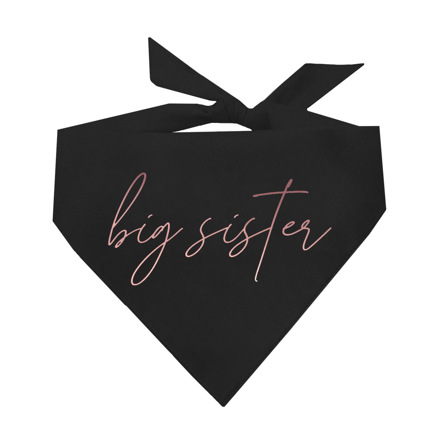 Big Sister Pregnancy Announcement Metallic Dog Bandana