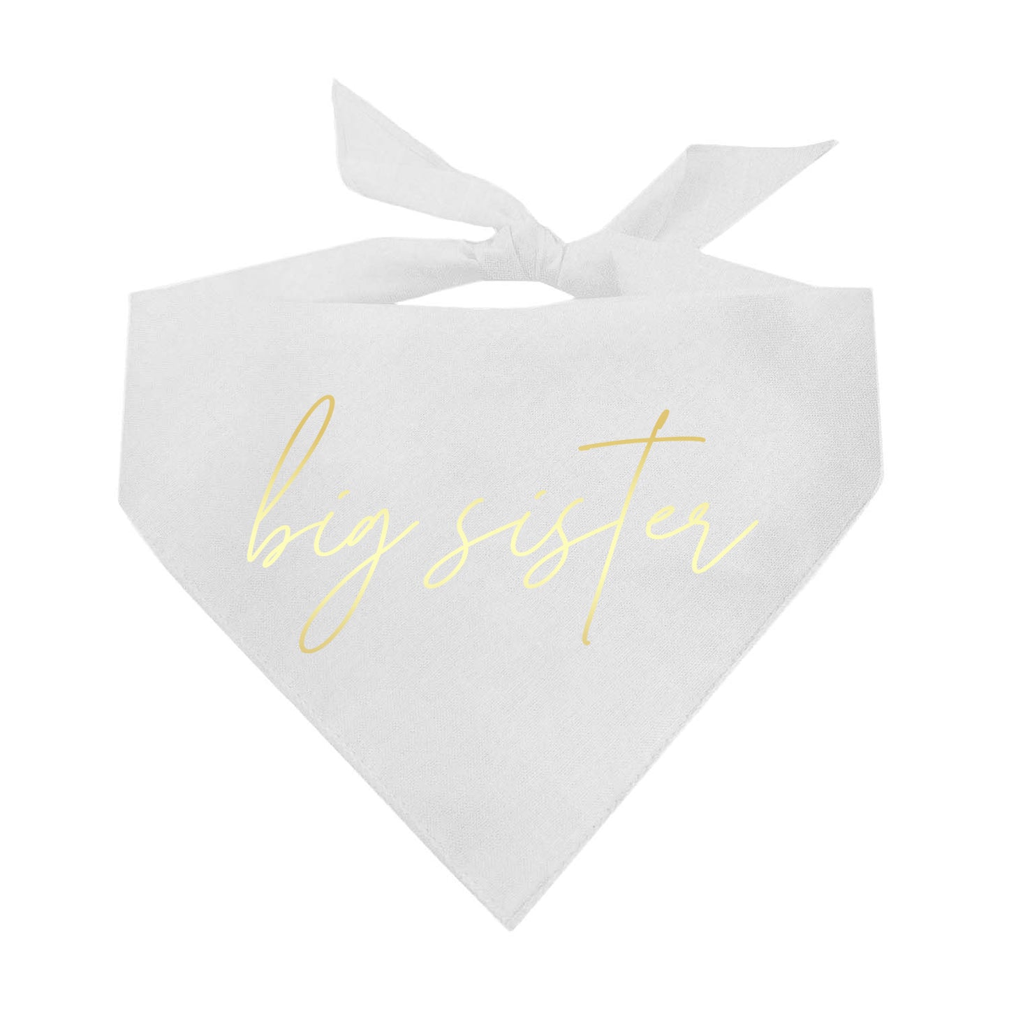 Big Sister Pregnancy Announcement Metallic Dog Bandana