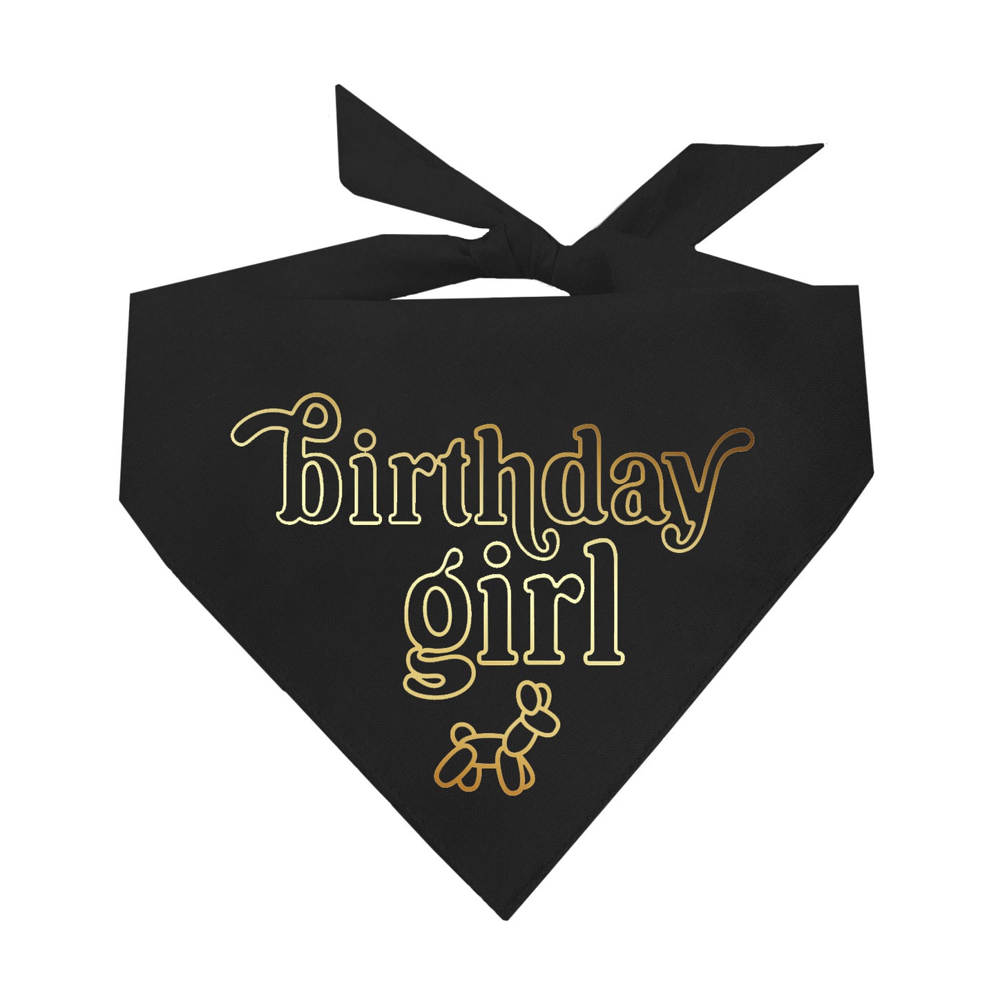 Birthday Girl Metallic Dog Bandana