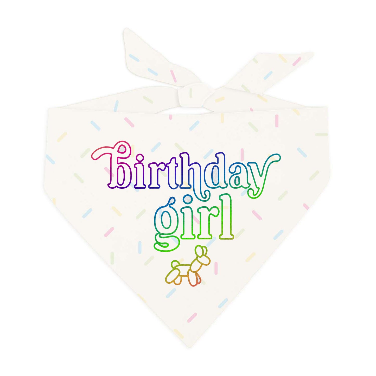 Birthday Girl Metallic Dog Bandana