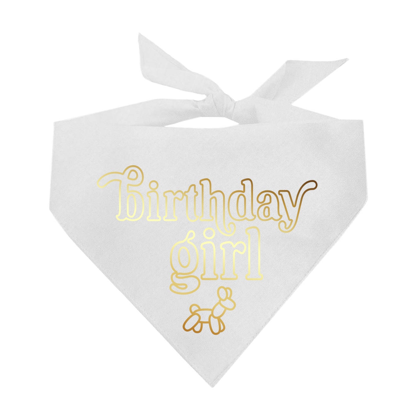 Birthday Girl Metallic Dog Bandana