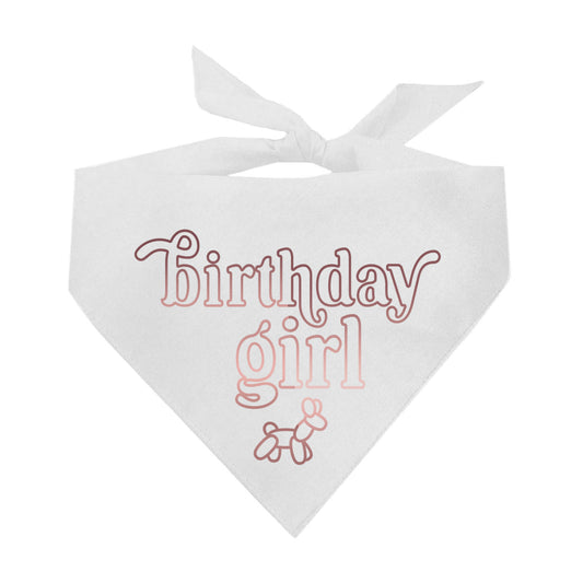 Birthday Girl Metallic Dog Bandana