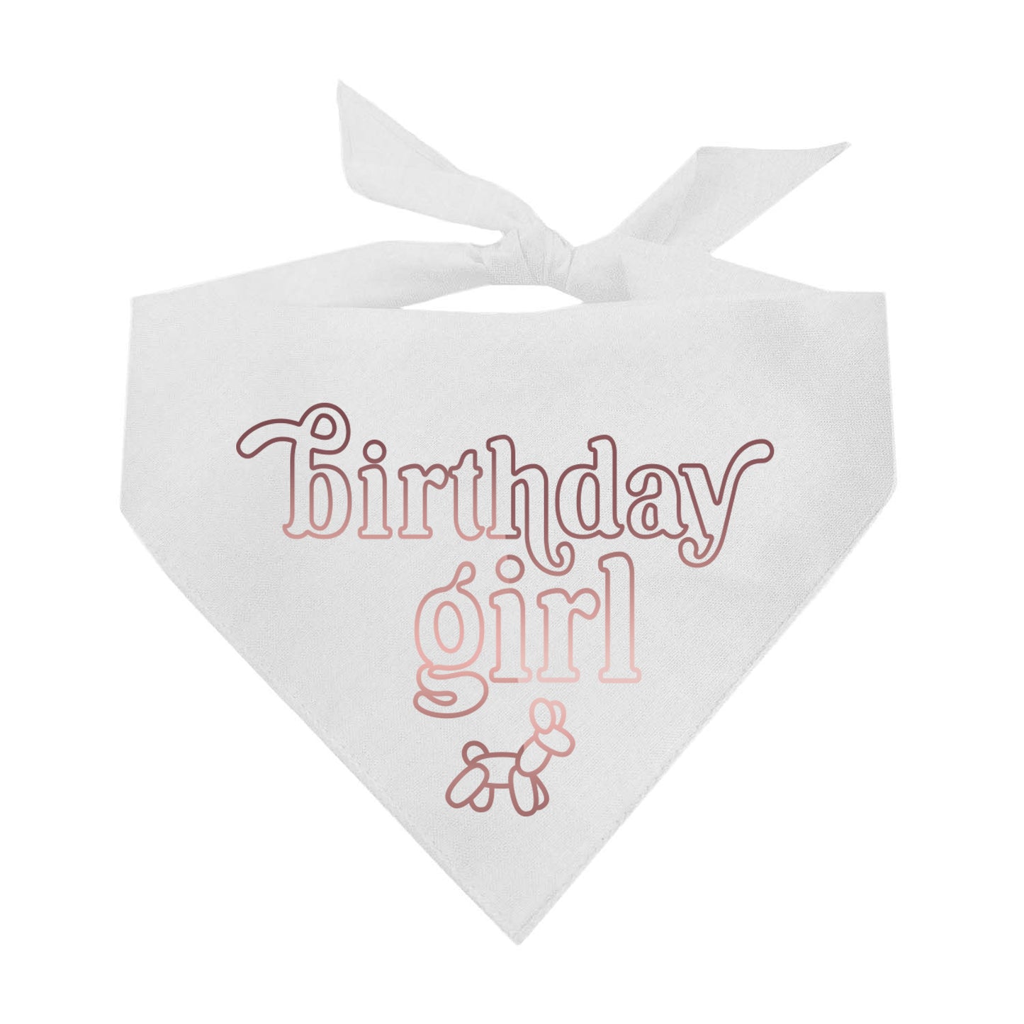 Birthday Girl Ballon Metallic Dog Bandana