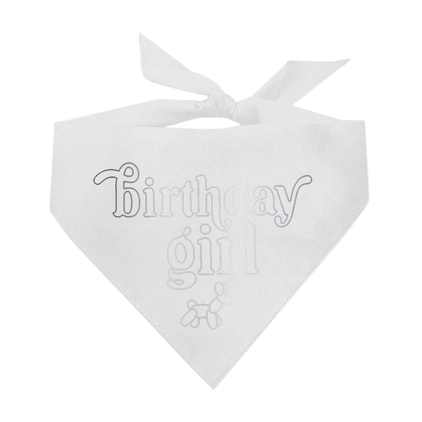 Birthday Girl Metallic Dog Bandana