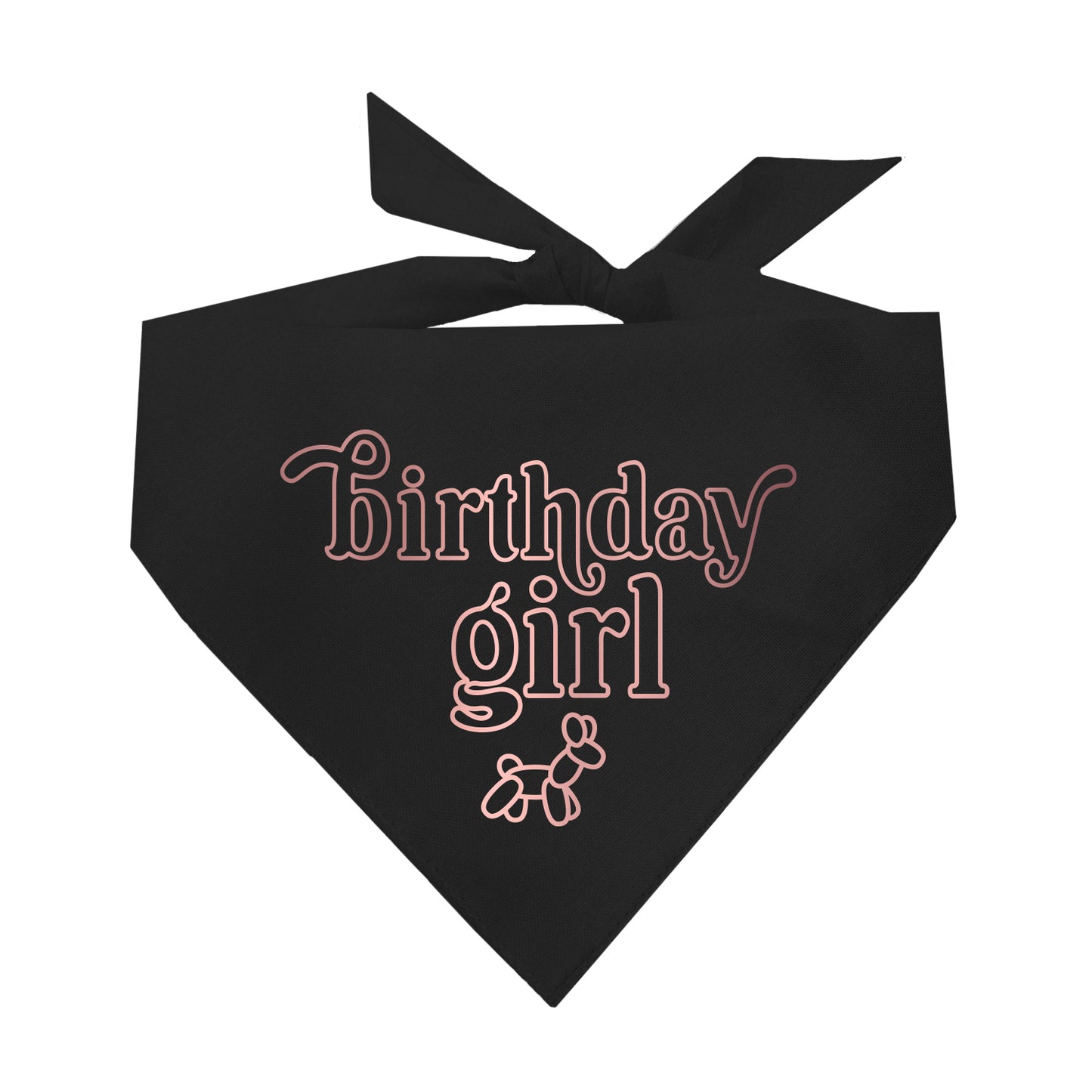 Birthday Girl Metallic Dog Bandana