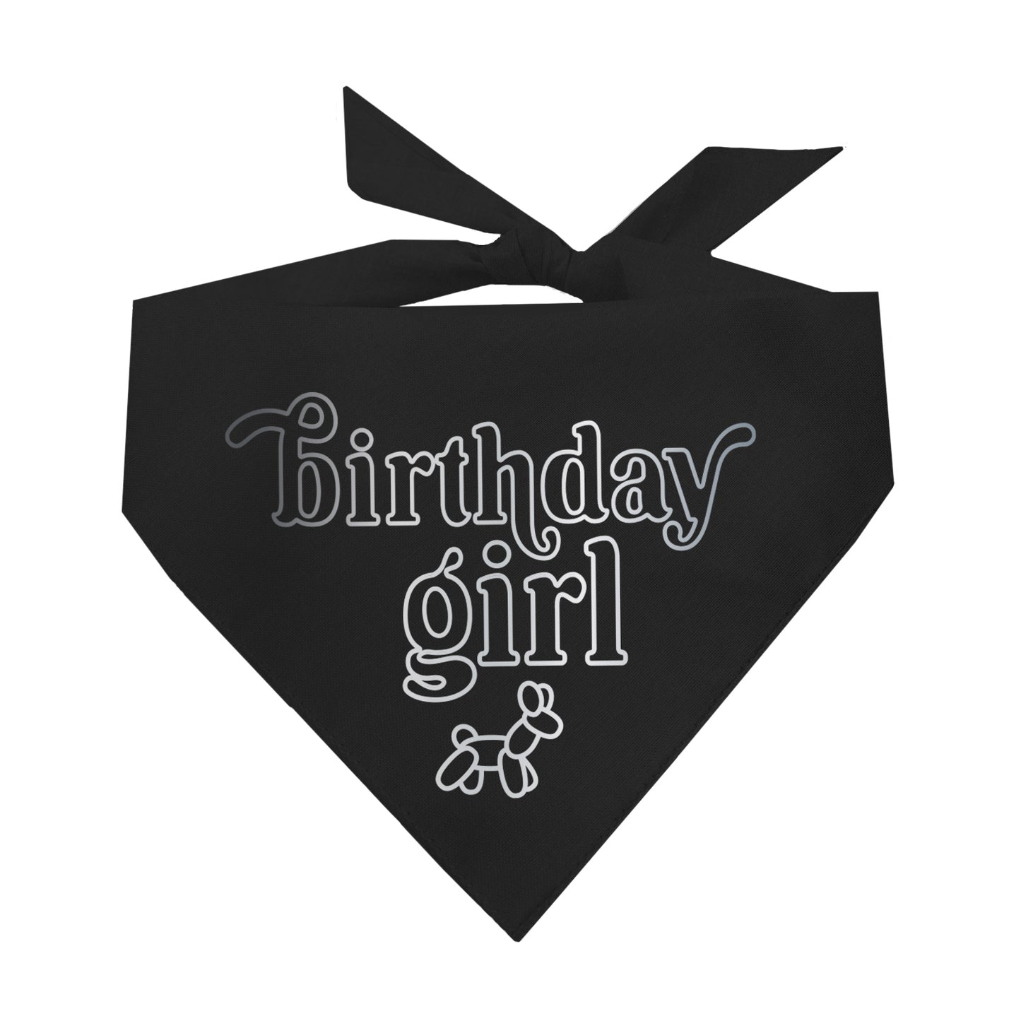 Birthday Girl Metallic Dog Bandana