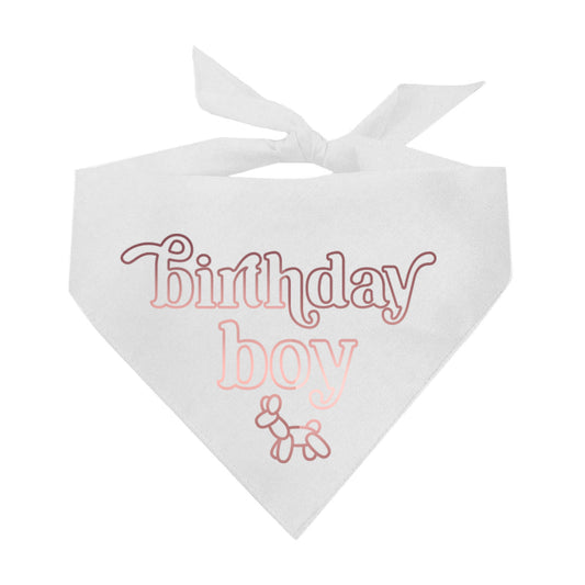 Birthday Boy Metallic Dog Bandana