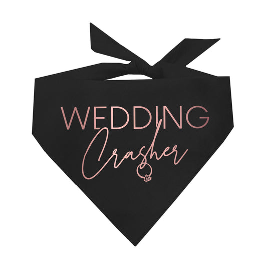 Wedding Crasher Metallic Dog Bandana