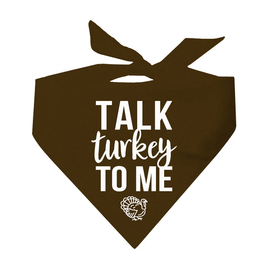 Talk Turkey To Me Triangle Dog Bandana (Assorted Fall Colors)