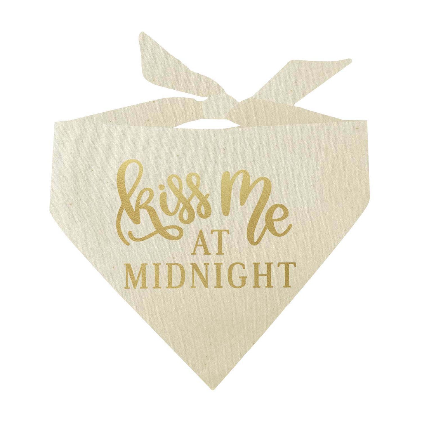 Kiss Me At Midnight New Years Eve Party Triangle Dog Bandana