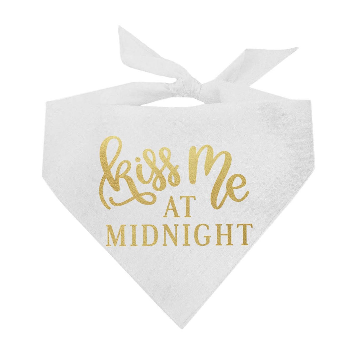 Kiss Me At Midnight New Years Eve Party Triangle Dog Bandana