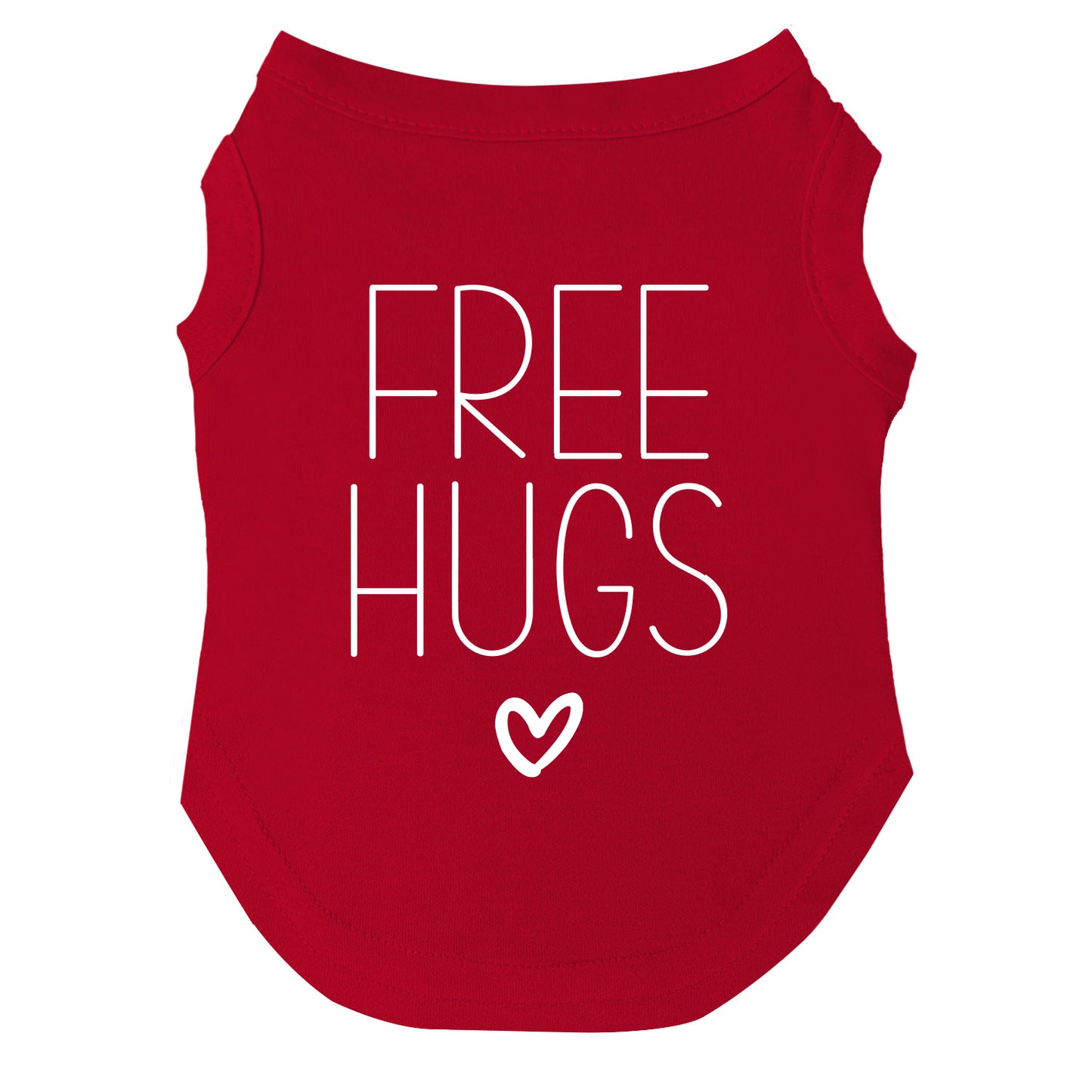 Free Hugs Heart Valentine's Day Dog tee