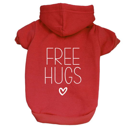 Free Hugs Valentine's Day Dog Hoodie