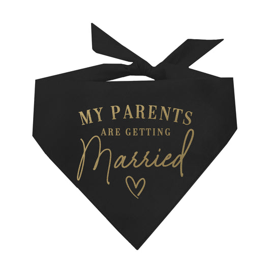 My Parents Are Getting Married (Gold) Wedding Triangle Dog Bandana