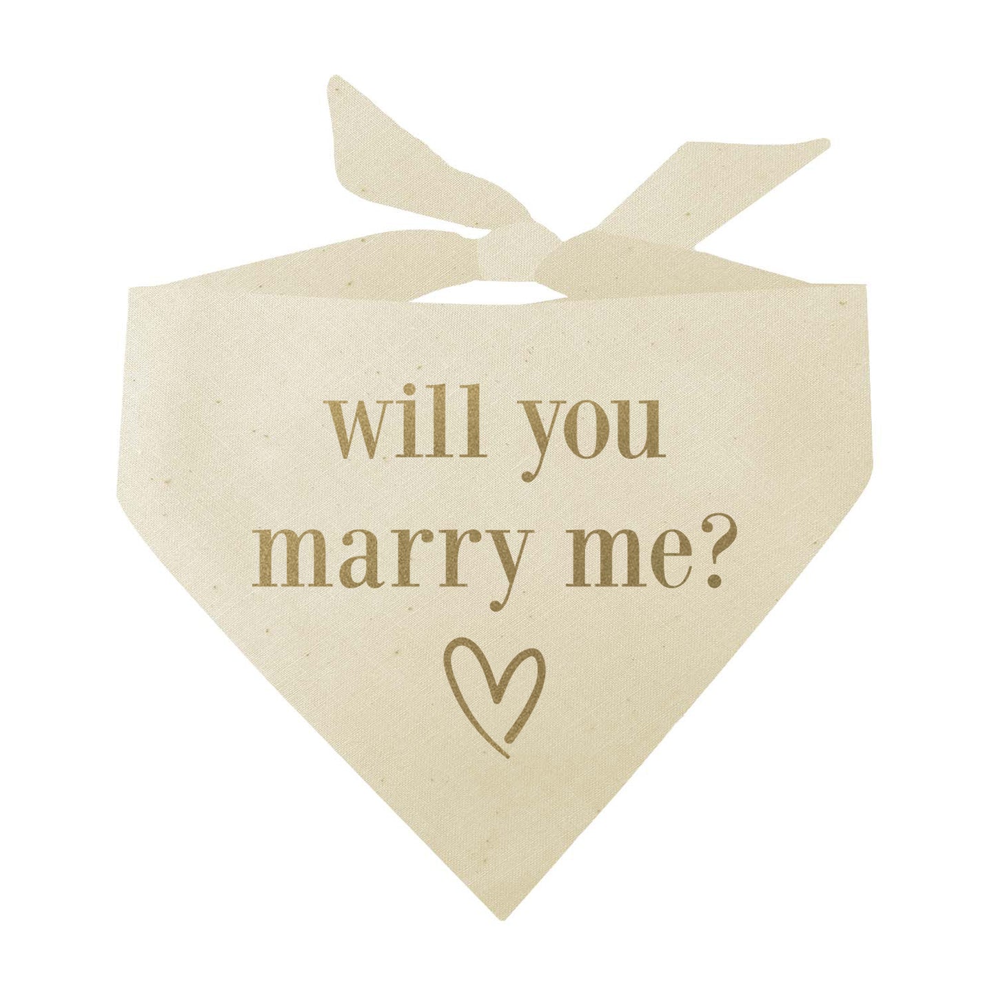 Will You Marry Me? Wedding Triangle Dog Bandana